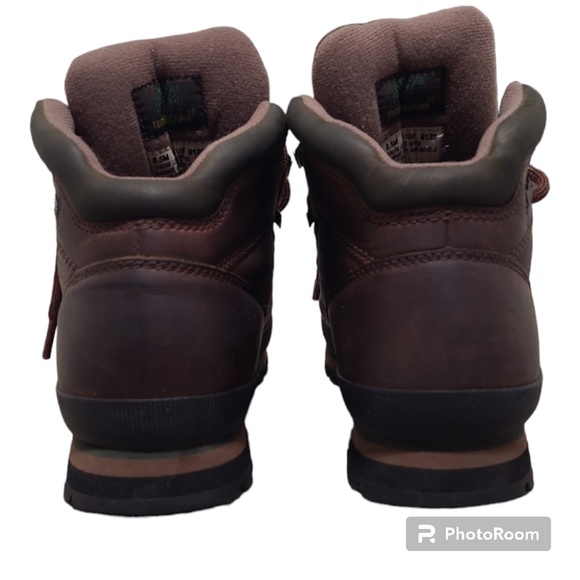 Timberland Hiking Boots Men's 8.5 M - Euro Hiker Mid Brown Leather Shoe (95100) - Picture 7 of 11